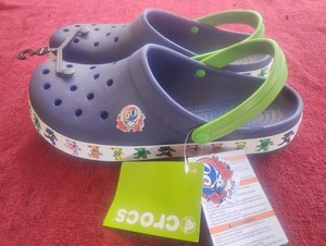 Crocs Grateful Dead 50th Anniversary Clogs Mens 12 Navy Blue Green Dancing Bear‎ CROCS | Shoes | Gratefuldead Crocs 5th Anniversary M0 W12  main image 2