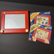 Vintage ETCH A SKETCH W/Games  Puzzles, Preschool Action Packs 1981