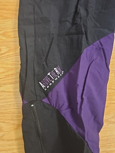 VTG 90s Reebok Above The Rim Black Purple Hip Hip Baller Pants. C11 - Picture 2 of 10