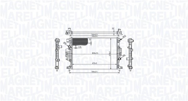 Magneti Marelli MotorküHler WasserküHler 350213215800 FüR Ford Mondeo 5 CD CF CE-image