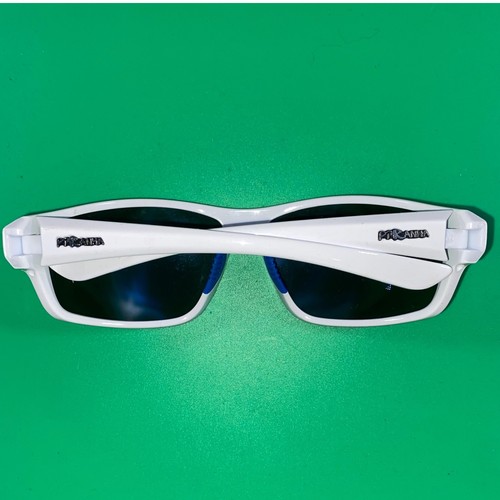 Gafas de sol deportivas con montura blanca estilo protector de lentes azules - Imagen 4 de 5