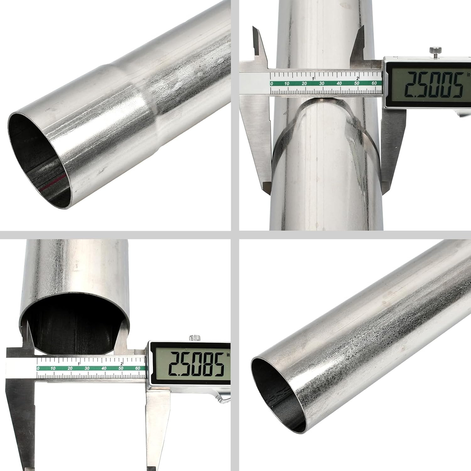 409 Steel 2.5'' Inch OD Straight Exhaust Pipe Mandrel Tubing Pipe 48" / 4 Ft Lon