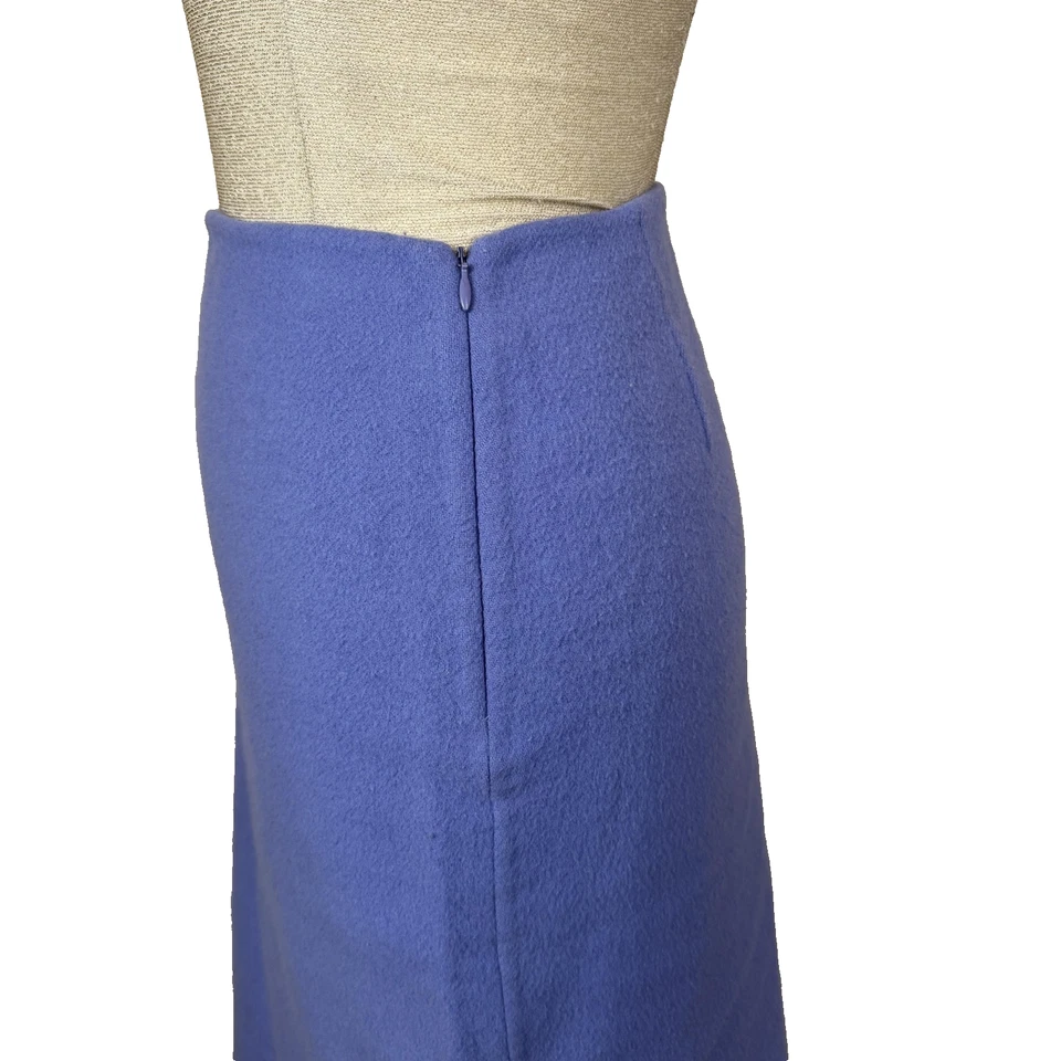 Ralph Lauren Collection Pencil Skirt Womens 6 Purple Wool Angora Cashmere READ - Image 3 of 4