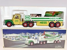 2002 Hess Toy Truck And Airplane New In Box Holiday Truck Complete New In Box