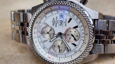Breitling Bentley GT Watch 45mm Automatic Steel White Dial Chronograph A13363 5