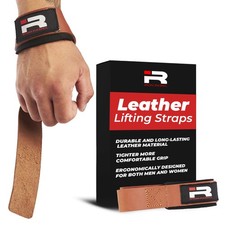 Padded Leather Lifting Straps for Men  Women  Gym Weightlifting Straps  Co...
