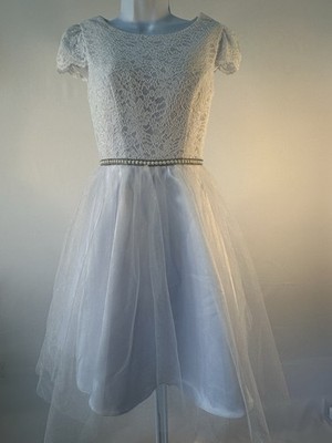 NWT! Junior Bridesmaid White Tulle Lace Dress by Atelier Wedding, Sz: XS (b40) | eBay NWT! Junior Bridesmaid White Tulle Lace Dress by Atelier Wedding, Sz: XS (b40) | eBay