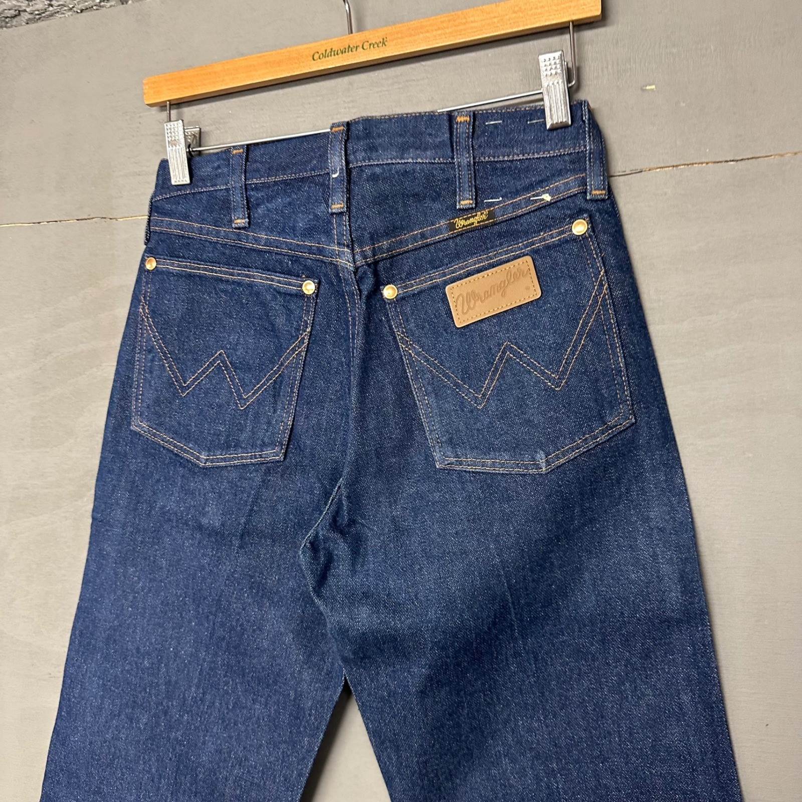 27x34 Dark Wash Denim Western Style Straight Leg Pants