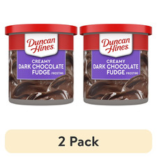  2 pack Duncan Hines Creamy Dark Chocolate Fudge Flavored Frosting, 16 oz.