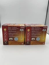 Portfolio Mini Pendant Light 0268808 Lot of 2 Adj 59" Cord Damp Locations NIB