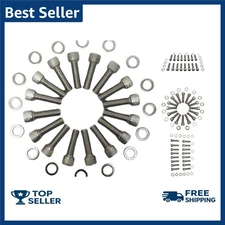 BBC Stainless-Steel Intake Manifold Bolt Kit 3/8-16 1-1/4” BOLTS Compatible w...