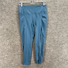 Layer 8 Activewear Leggings Women M Medium Blue Mid Rise Capri Pull On Skinny