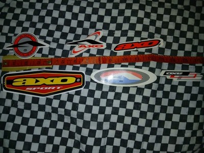 Lot of 6  Vintage Original AXO Racing Sticker Motocross Classic Decal MX 