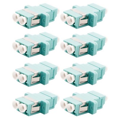 8x LC/UPC Fiber Optic Multimode Duplex Optical Coupler Adapter Cable Connector