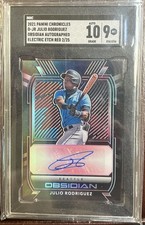 2021 Chronicles Julio Rodriguez Obsidian Auto Etch Orange RC 02/25 SGC 10 & 9