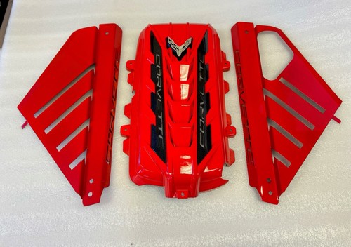 2020-2025 C8 Corvette Engine Appearance Package Torch Red Super Glossy - Picture 3 of 6