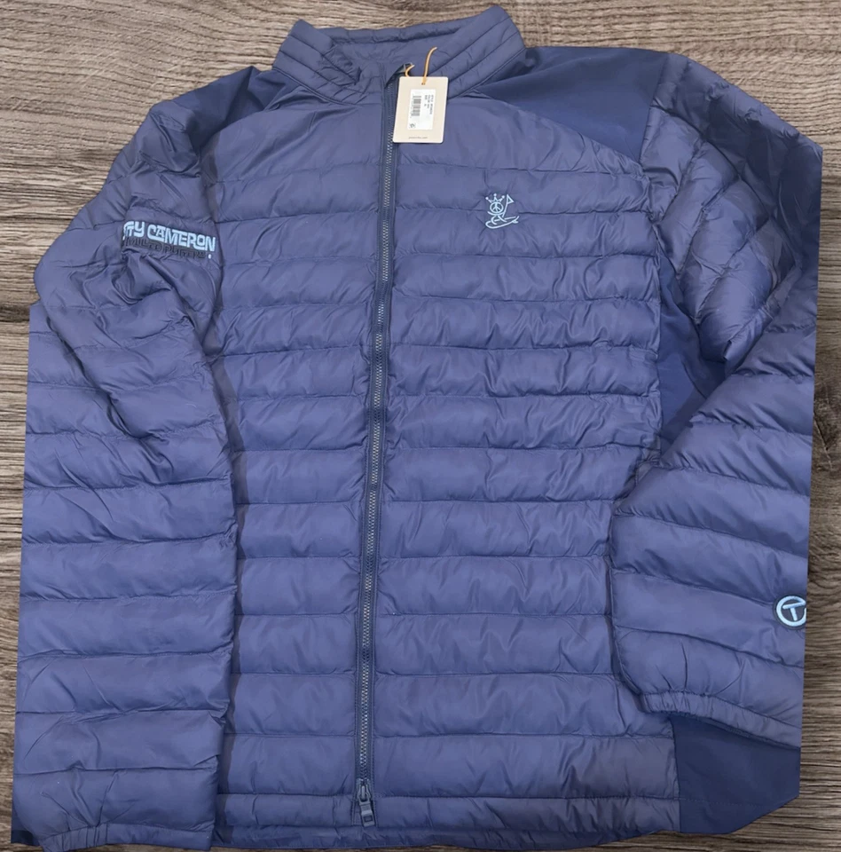 Scotty Cameron Gallery Puffer 海军蓝夹克 Peter Millar Apex 和平冲浪者 XL — 第 2/4 张图片