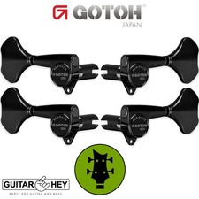 NEW Gotoh GB350 RES-O-LITE Aluminum Bass 4-String Tuning Keys L2 R2 Set - BLACK