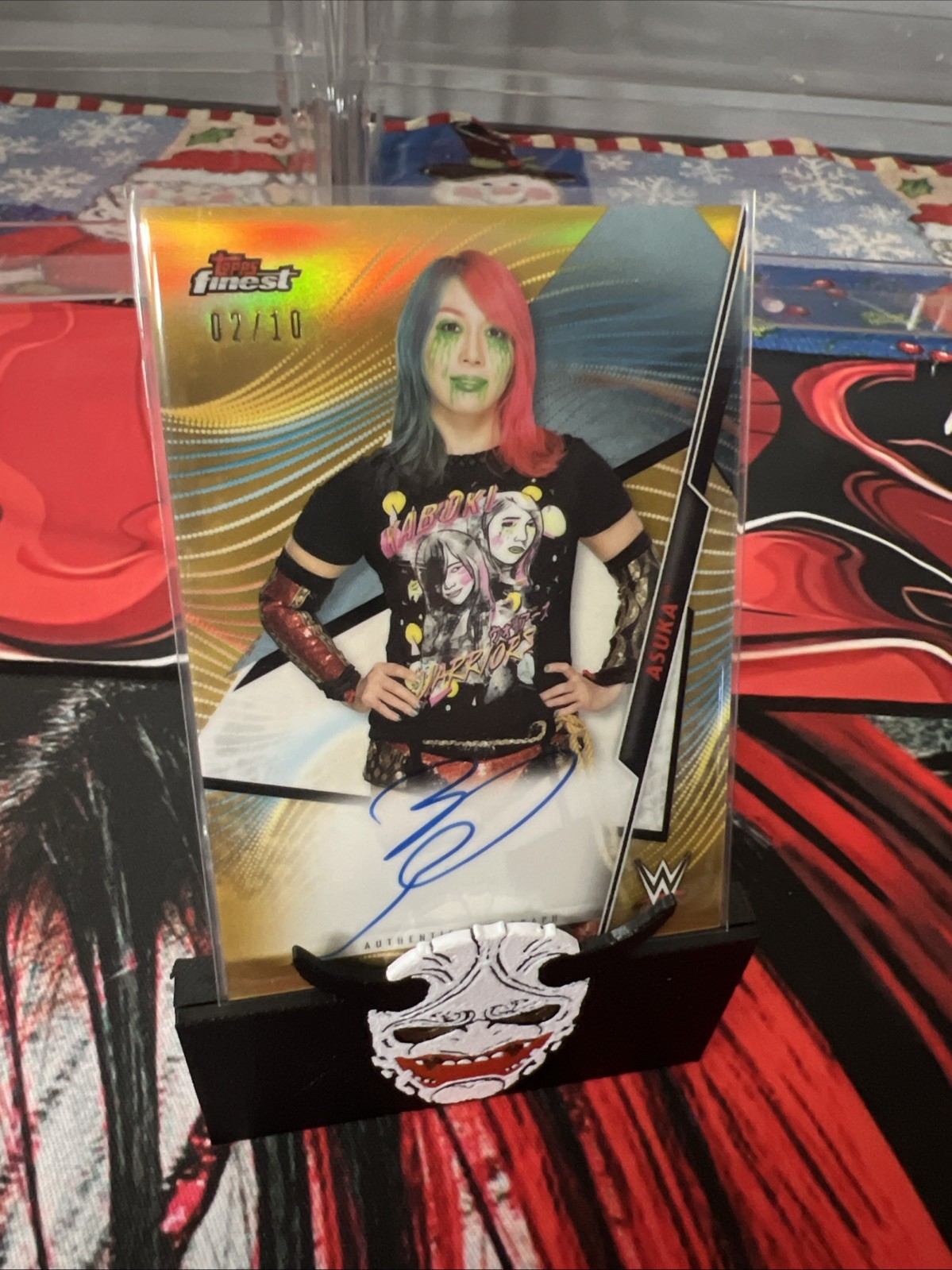 Asuka WWE 2020 Topps Finest Gold Auto 2/10