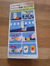 Airplane Safety Card AIRFRANCE HOP EJET 190 Embraer Frankreich Air France