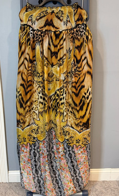 It's Mine Dress Women Small Smock Animal Print Beach Vacation