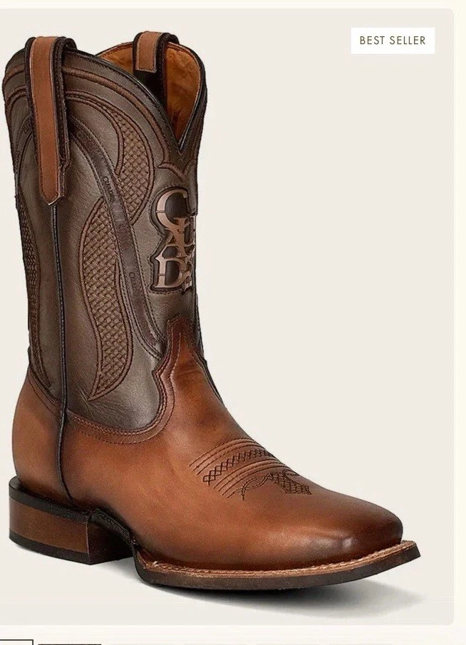 Botas de Vaquero Cuadra Grabadas Miel Rodeo ¡Nuevas! Talla 12 US Hombre’s Foto 4 de 4