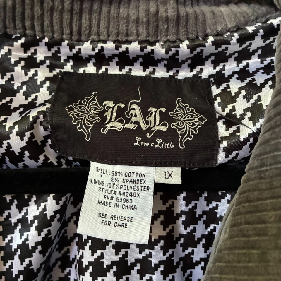 LAL Live a Little Chaqueta Gris, 1x Foto 3 de 4