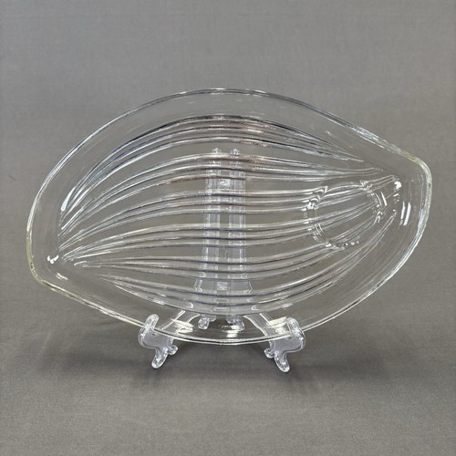 Federal Glass Hawaiian Leaf Snack Set 4 Cups 4 Plates Original Box Vintage - Picture 3 of 8