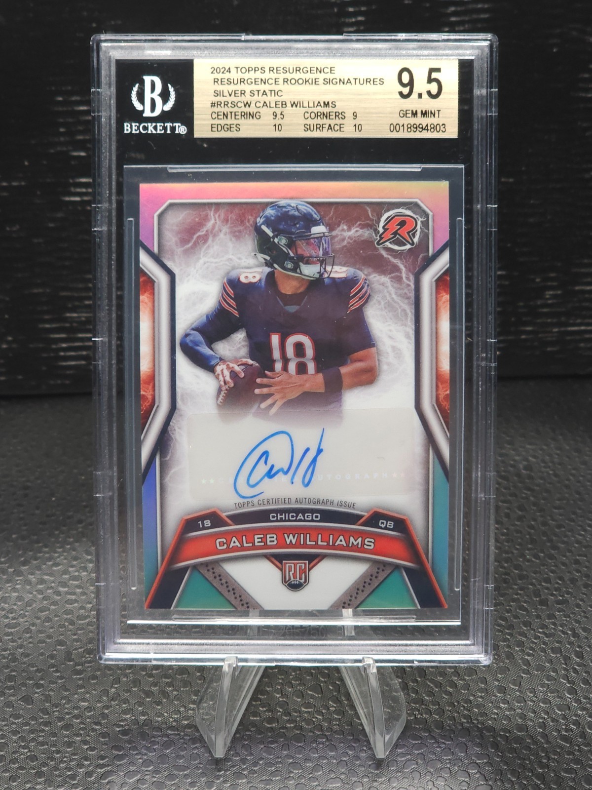Caleb Williams 2024 Topps Resurgence Rookie Signatures Auto Prizm Gem Mint RC