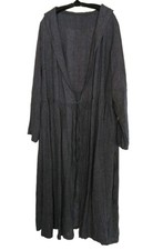 Nest Robe Women's Navy Linen Long Dress 2-Way with Pockets -Made in Japan