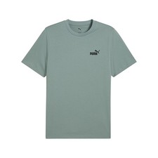 PUMA Essentials Small No 1 Logo Tee Crew Neck Short Sleeve T-Shirt Mens Green Ca