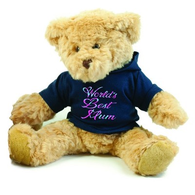 World's Best Mum Teddybär mit Hoodie Stofftier Kuscheltier Plüschtier