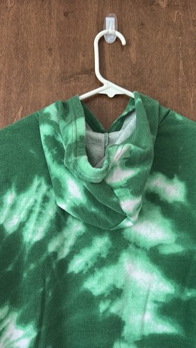 Kids Green Tie-Dye Hoodie with Minecraft Creeper Design - Picture 6 of 9