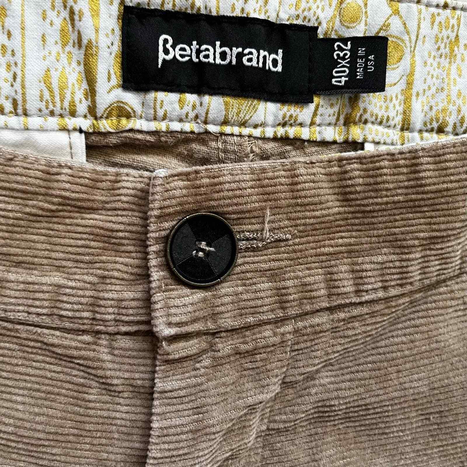 BETABRAND MENS CORDUROY PANTS SIZE 40x32 eBay