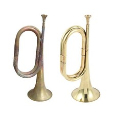 Trumpet Musical Instrument Small Brass Bugle for Adults