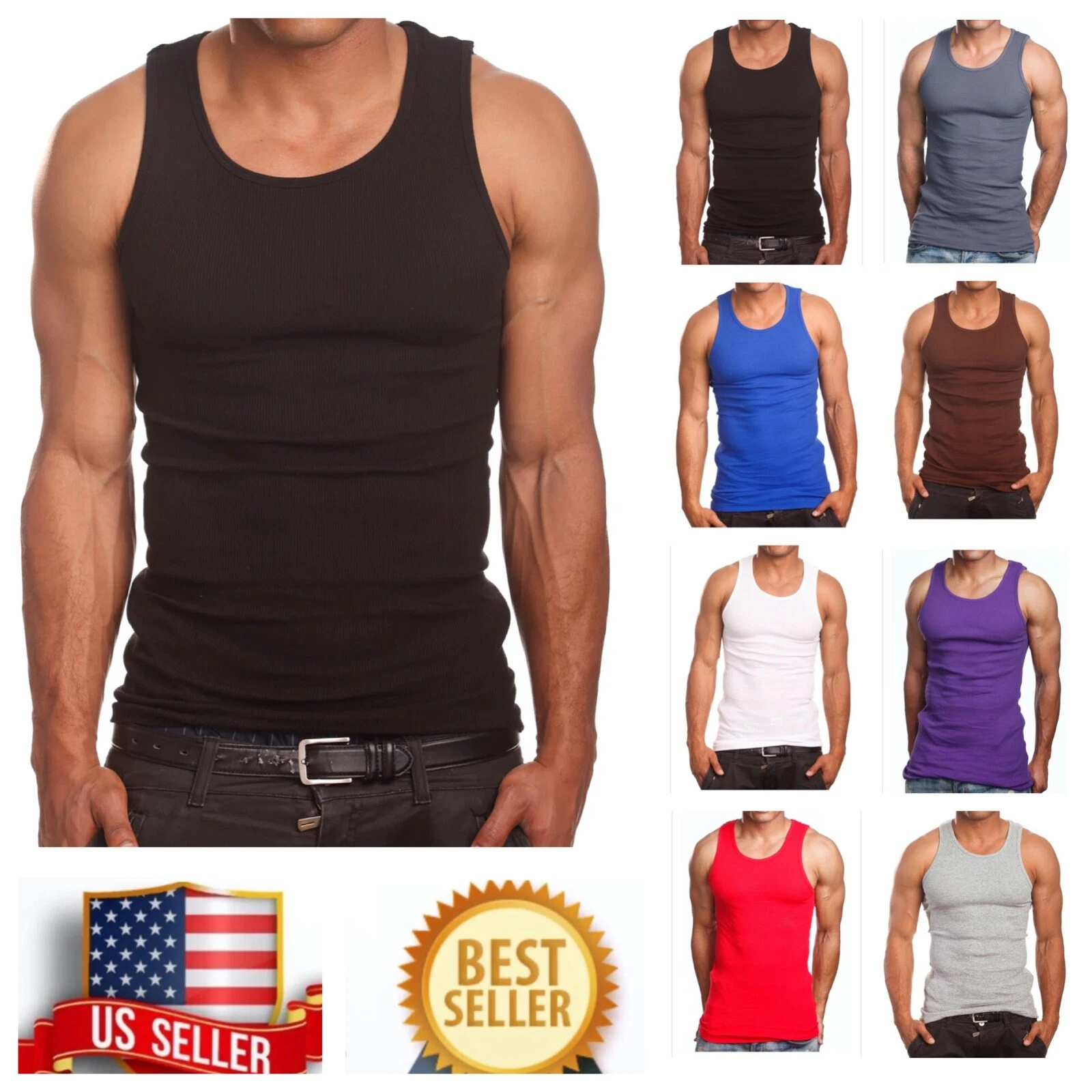3Pack Lot 3X-5XL T-Shirt Wife Beater Tank Top Big Size Cotton A-Shirt Gym Muscle
Opens in a new wind