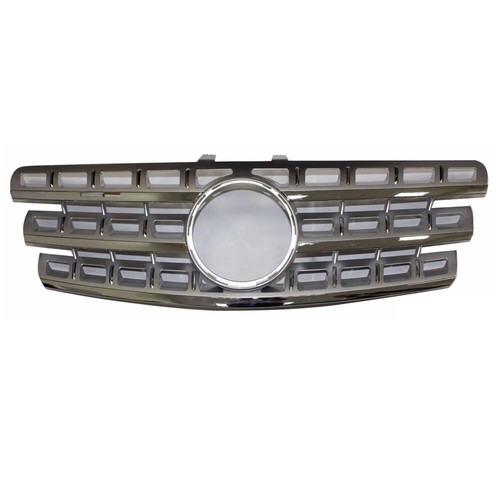 Fits For 09-11 Mercedes Benz W164 Front Grille Grill Chrome + Silver ML350 - Picture 2 of 4
