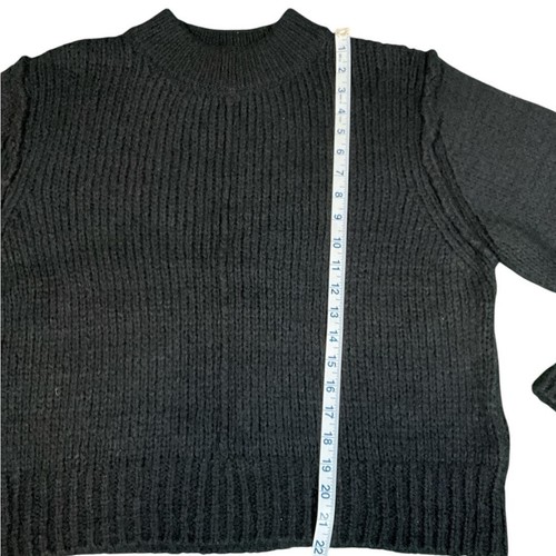 Maglione Topshop maglia girocollo con raglan e cuciture a vista nero taglia media nuovo senza etichette - Foto 7 di 10