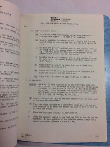 Bendix RDR-1300B/RDR-1400 Multi- Mode Weather Radar System Original Installaion - Picture 8 of 12