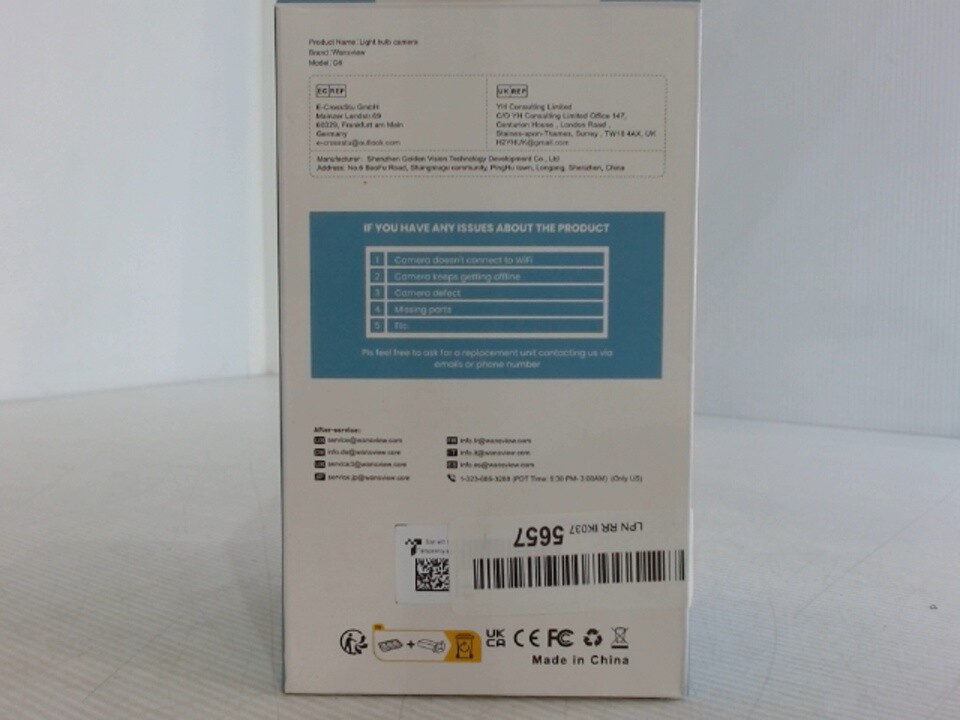 WansView G6 2K Light Bulb Camera eBay