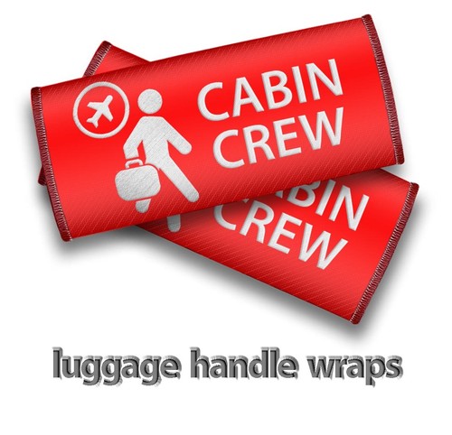 CABIN CREW Luggage Handle Wrap-RED X2