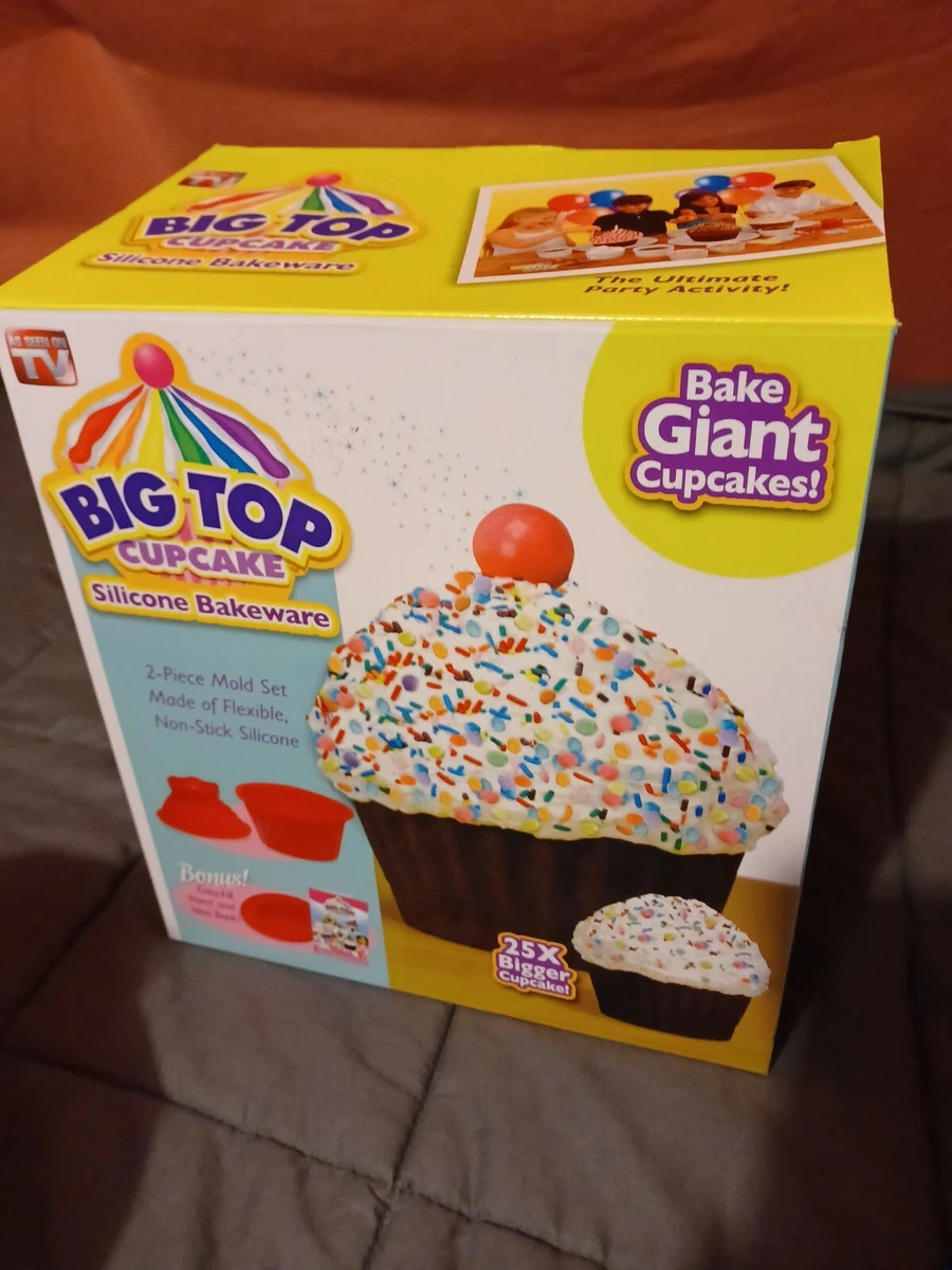 As seen on TV Big Top Cupcake silicone bakeware Giant 25X bigger & idea  book