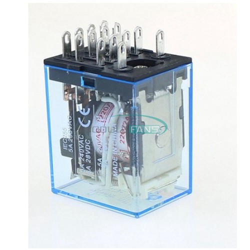 MY4NJ 12V/24V/110V/220V Coil Power Relay DIN Rail Mounted Base 14 Pin 4PDT FC - Picture 22 of 30