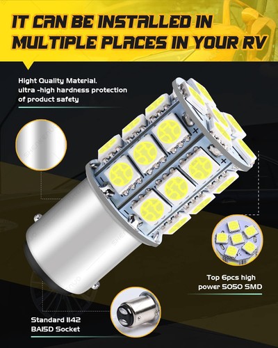 2 BRIGHT LED Headlight Bulbs for Deere 200 Series 240, 245, 260, 265, 285 mower - Picture 11 of 12