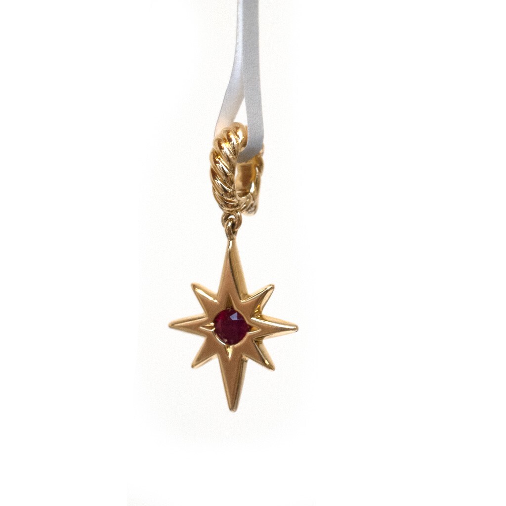 Gold Star Ruby Pendants Gold Star Ruby Pendants