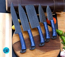 Handmade HAND FORGED CARBON STEEL CHEF KNIFE Set Kitchen Knives-Cutlery 2651