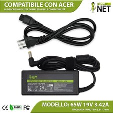 Alimentatore Caricabatterie per PC Acer Extensa 5635Z 5420 5620G [19V 3,42A 65W]
