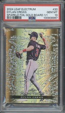 2024 Electrum Sparkle Foil Gold Board Dylan Crews 1/1 RC Pop 1 Gem Mint PSA 10