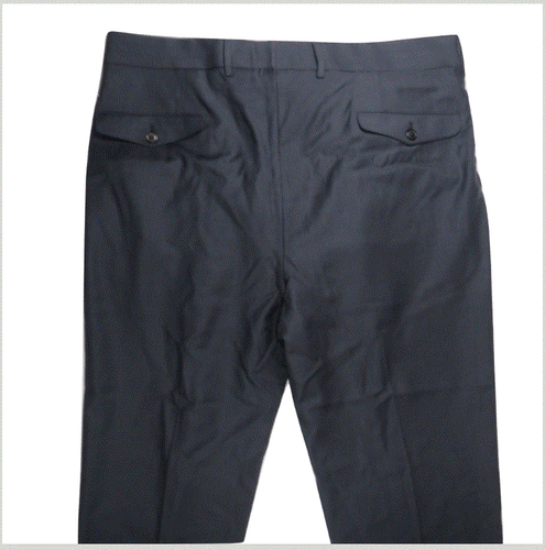 Lardini Mens Dress Pants 40/30 Wool Navy Pleated Classic Italy Button Fly NEW  - Picture 5 of 12