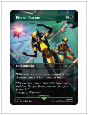 1x Rite of Passage, Non-Foil, Marvel Wolverine Secret Lair, Magic MTG NM
